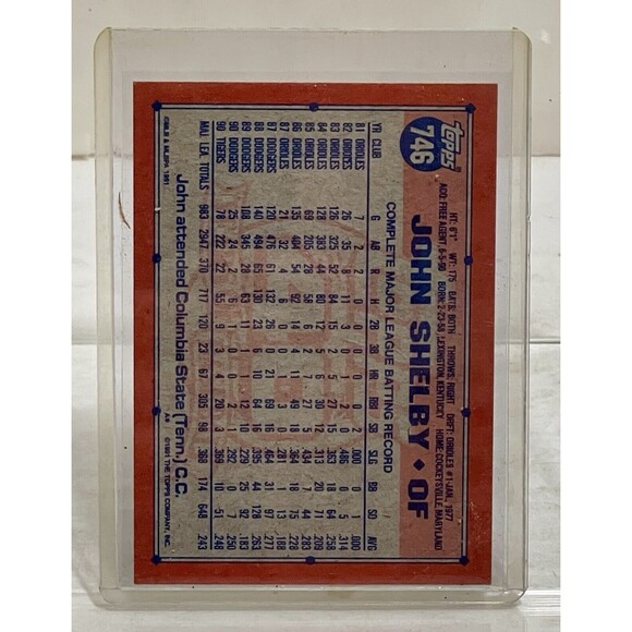 1991 TOPPS #746 JOHN SHELBY DETROIT TIGERS SIGNED AUTOGRAPHED - Picture 2 of 2